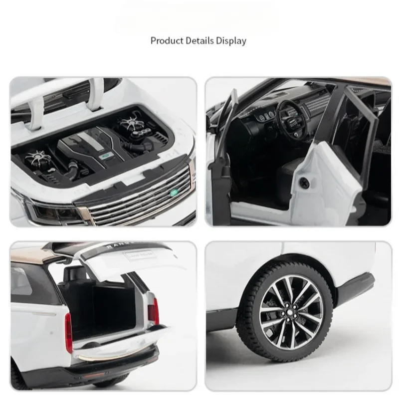 Simulation 1:24 Range Rover SV 2022 Alloy SUV Car Model Diecast Toy Vehicle Children Boy Gift Collection Miniature Voiture