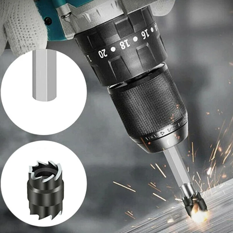 ABAE-10 шт. наборы фрез для точечной сварки, двухсторонние, 3/8 дюйма и 5/16 дюймов, HSS, роторная фреза для удаления точечной сварки, дрель для электрической дрели