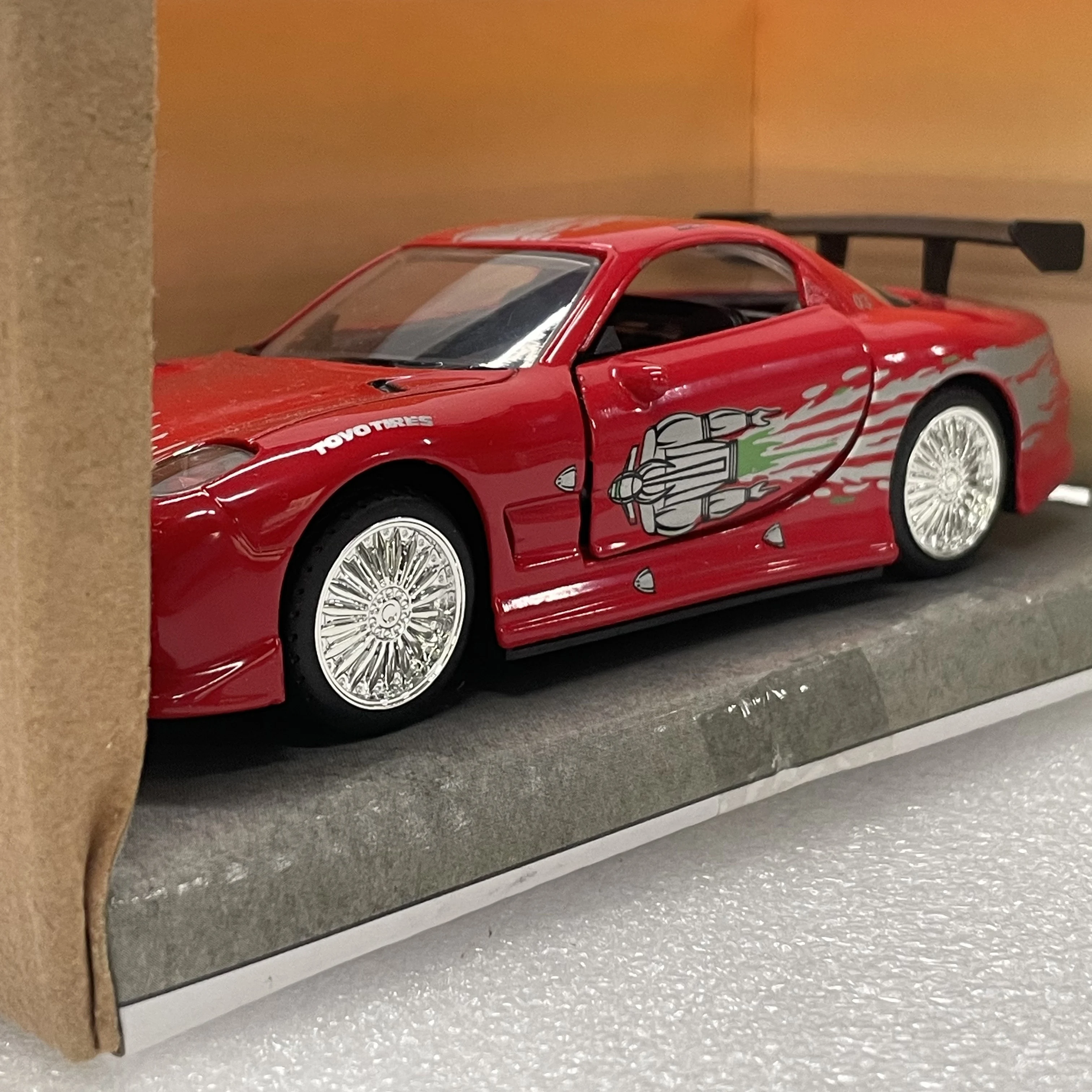 静的ダイキャスト1-32スケールシミュレーション-ジャダマツダrx-7合金クーペコレクション記念車モデル