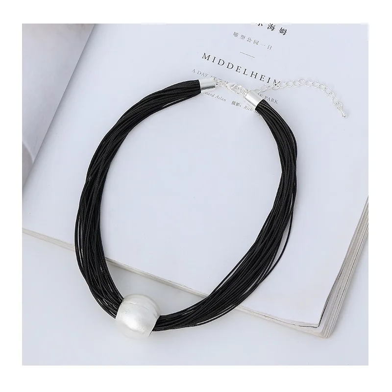 

New Metal Necklace Popular Jewelry Geometric Round Necklace High Sense Foreign Trade Necklace