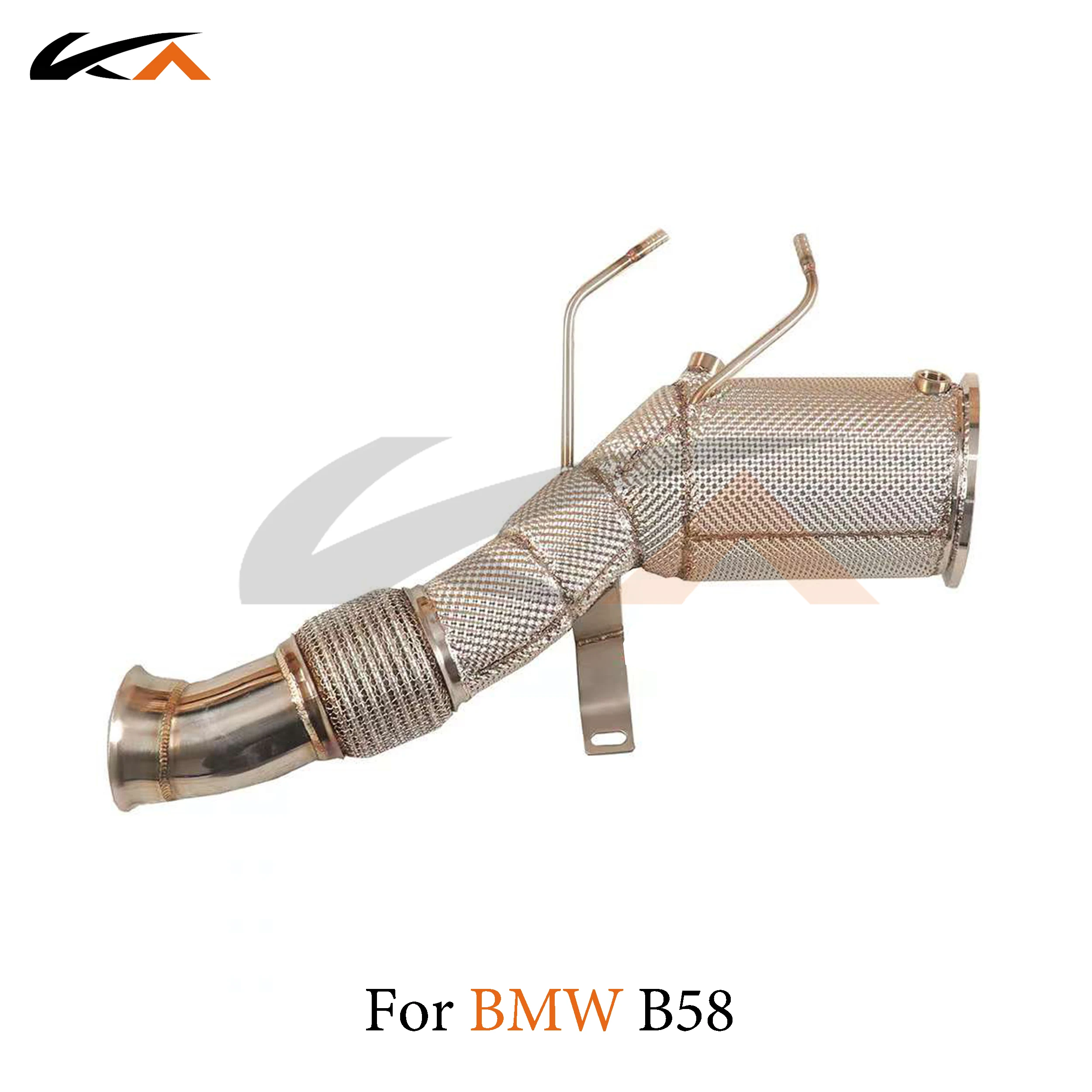 KA Tuning downpipe exhaust stainless steel headers for 2024 BMW B58 3.0T performance auto parts heat shield catalysis