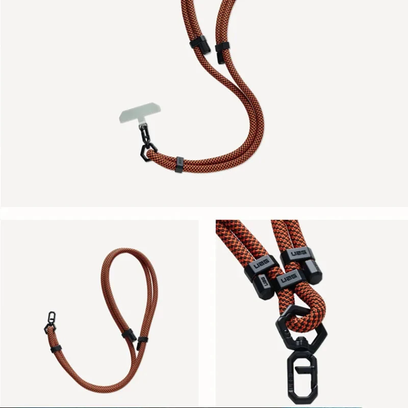 Universal 160CM Crossbody Lanyard Strap Chain For Phone Case Cover Sport Climbing Colorful Nylon Single Cord Rope
