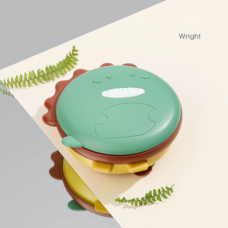 Children's stainless steel dividing plate suction cup type water filled insulated complementary food bowl baby growth tableware
