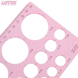 Ruler Kit with Watermark Template Circle Size Origami Paper Crafts Cold Creative Ruler Craft Tools School Office Supplier 1pc