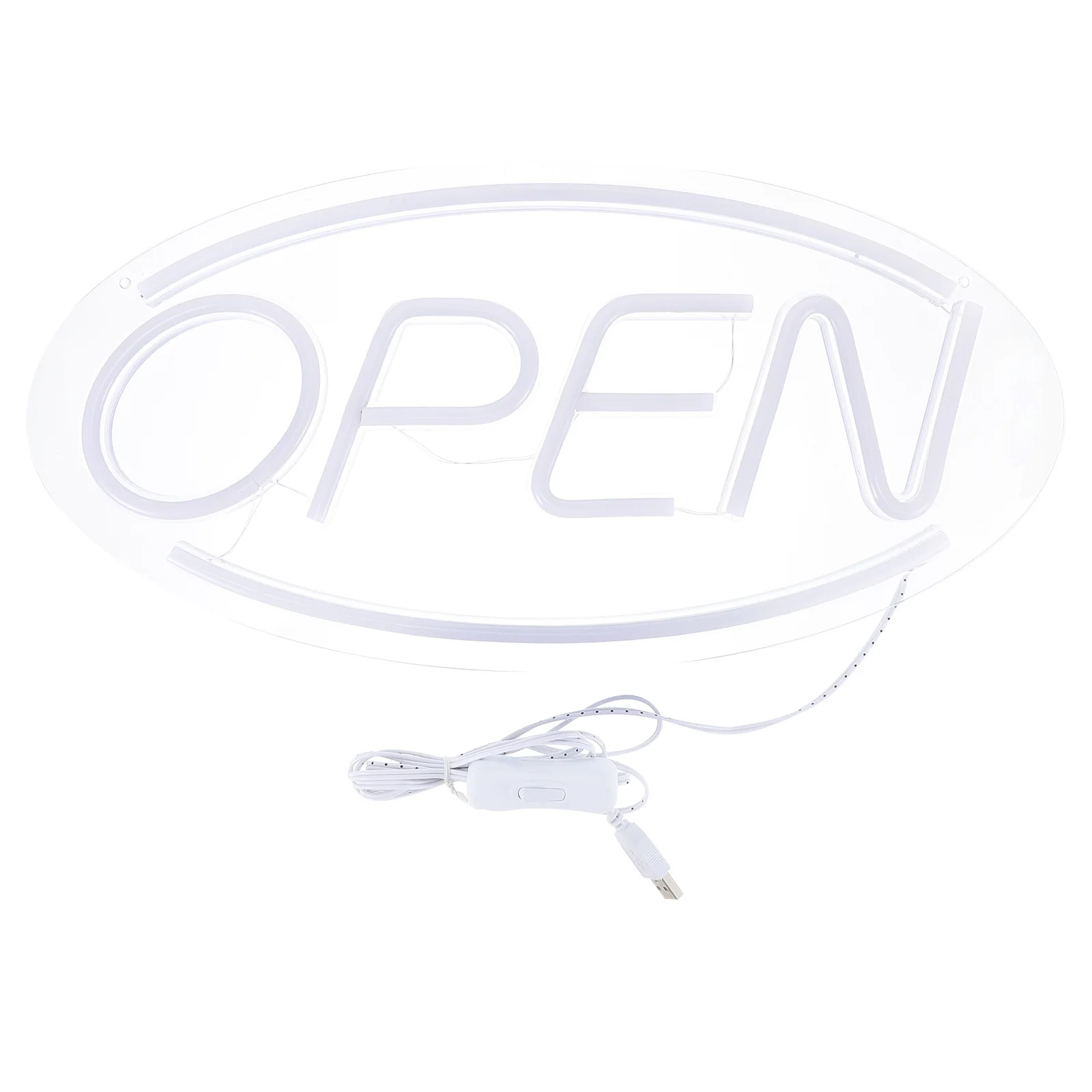 

Acrylic Backlit Mood Light Neon Open Sign USB Powered Eye-Catching Decorative Lamp for Store Bar Clothing Shop and Party