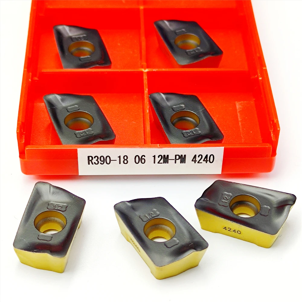 High Quality Hard Alloy Blade R390 Processing Metal  Tool 10PCS R390 180612 PM 4240 Original External Turning