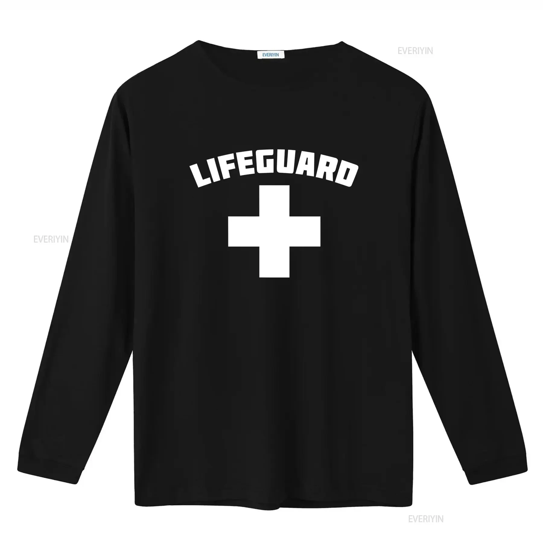 Lifeguard T Shirt Ymca Pool Staff Print Crewneck  vintage Washed homme designer clothes Top For Everyday Wear Stylish