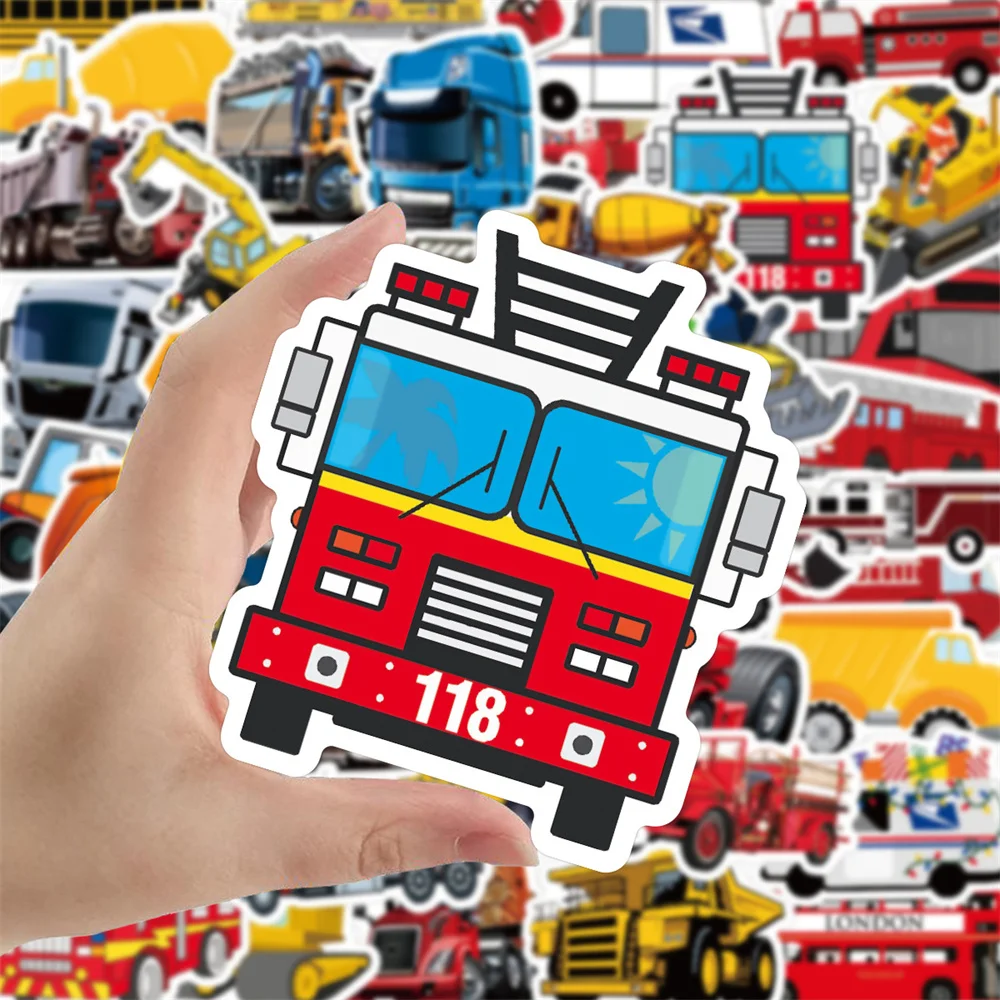 50PCS Cartoon New Car Truck Personalized Graffiti Creative Sticker Toy Guitar Mobile Phone Computer Refrigerator Desk Decoration