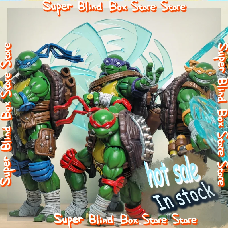 Joytoy Source sombre tortues Ninja mutantes adolescentes sous licence officielle échelle 118 figurine complète classique anniversaire nouvel an cadeau