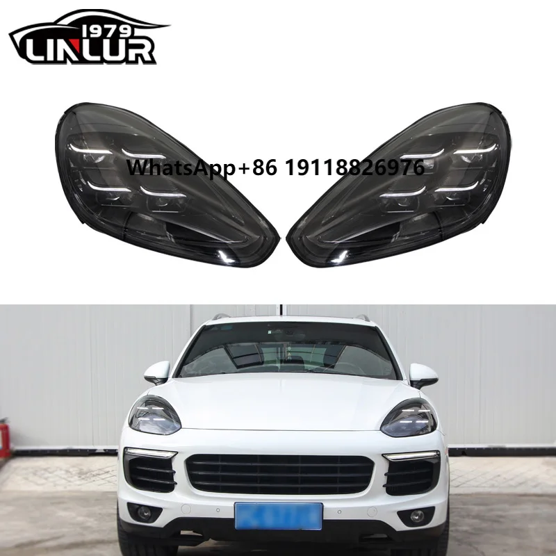 [1979ll] Autoscheinwerfer 2015 2017 2016 958 Scheinwerfer Upgrade auf 2024 PDLS-Stil LED-Scheinwerfer für Porsche Cayenne 92a 958.2