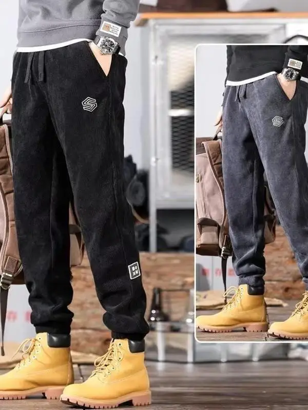 

Men's Workwear Trousers Nine-Foot Casual Sports Pants Dirt-Resistant Wear-Resistant for Construction Site Office Work
