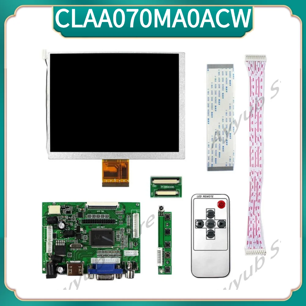 20sets claa070ma0acw 7.0 "800*600 lcd brandneues Bildschirm panel mit HDMI VGA AV-Steuer platine