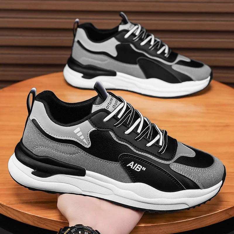 

Sports And Leisure Wear-resistant Non-Slip Thick Bottom Fashion Male Sneakers Loafers All-match Men's Sneakers Shoes For Men