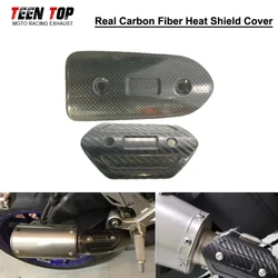 Universal Motorcycle Exhaust Pipe Heat Shield Cover Protector Carbon Fiber Anti-scalding Guard Cover Z900 TMAX530 XMAX300