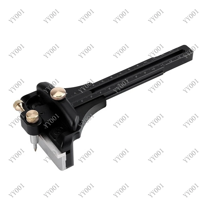 Aluminum Alloy Woodworking Ruler Multi-Function Limit Square Marking Measuring Tool