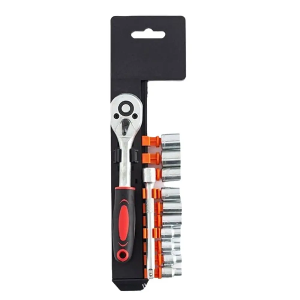 

12Pcs/Set 4-13mm Ratchet Socket Wrench Set Quick Release Reversible 1/4"Drive Wrench Tool Kit Durable Multi-Function