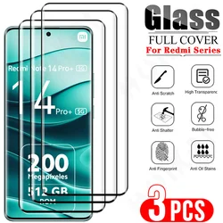 1-3 Pcs Tempered Glass For Xiaomi Redmi Note 14 13 Pro Plus 4G 5G Note 13 Pro 13 4G 5G Poco X6 Pro Full Cover Screen Protector