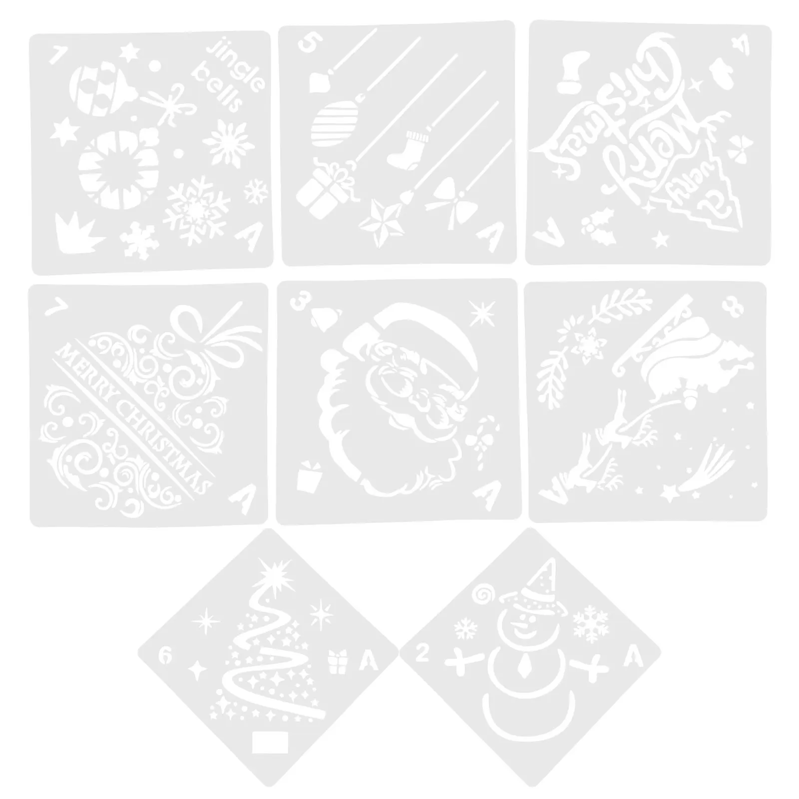 

Christmas Stencils Painting Template Decoration Multi-purpose Printing Decorate White The Pet