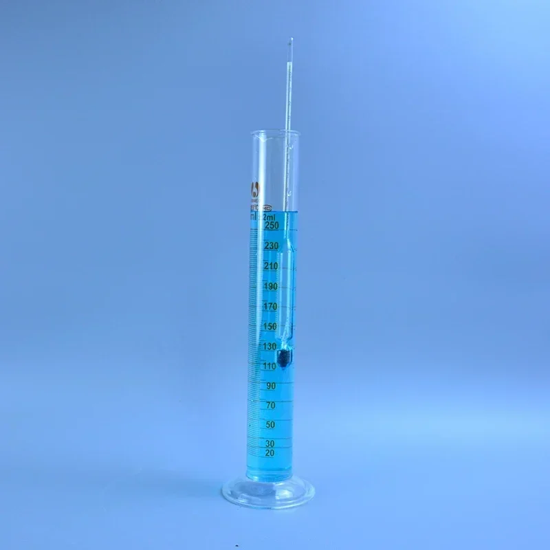 2Pcs Lab Glass Density Hydrometer, 1.0-1.2 kg/m3 Range for Chemical Liquid Specific Gravity Test