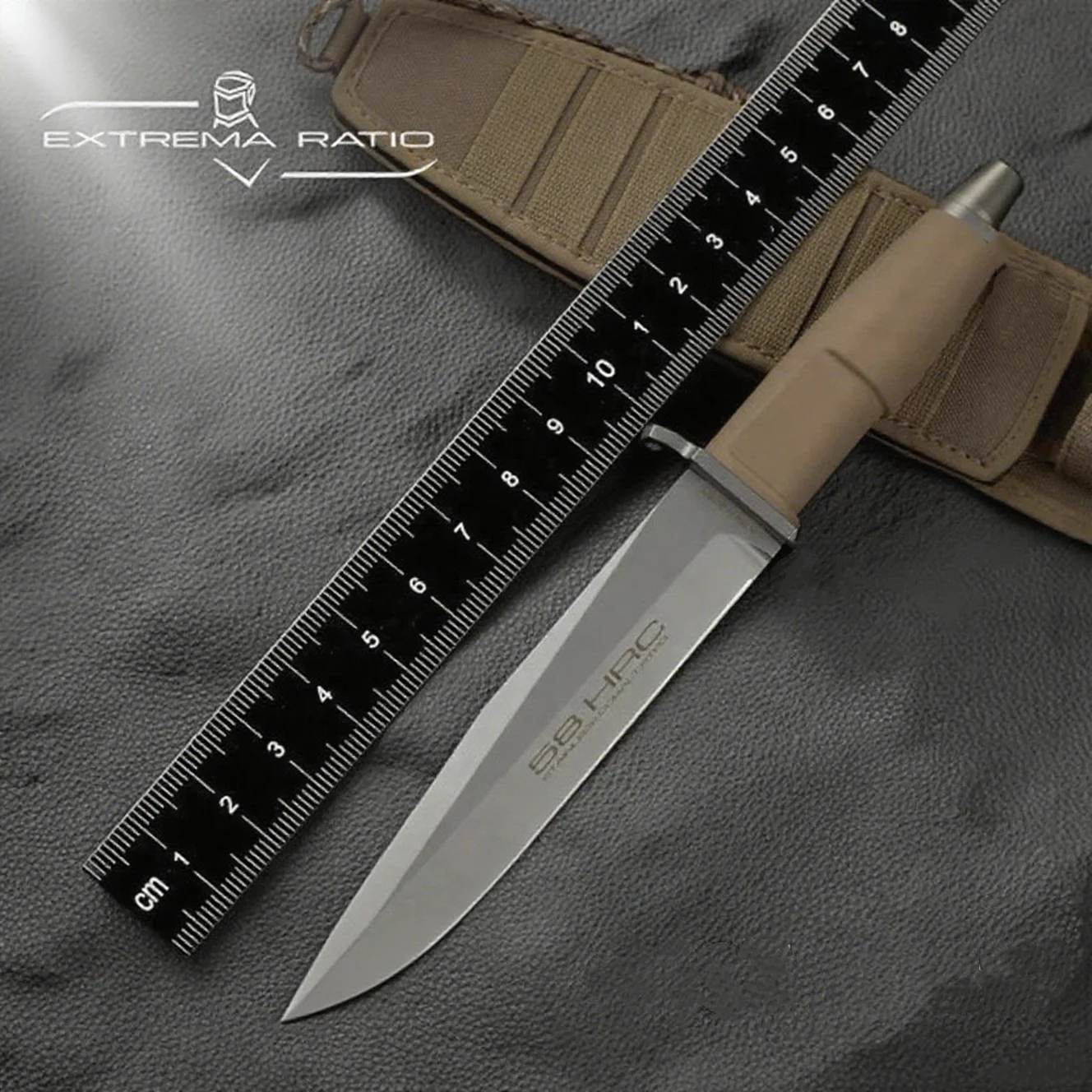 EXTREMA RATIO - Pisau Taktis Lurus Survivor, Alat darurat untuk berkemah dan mendaki gunung, pemotong tali pancing