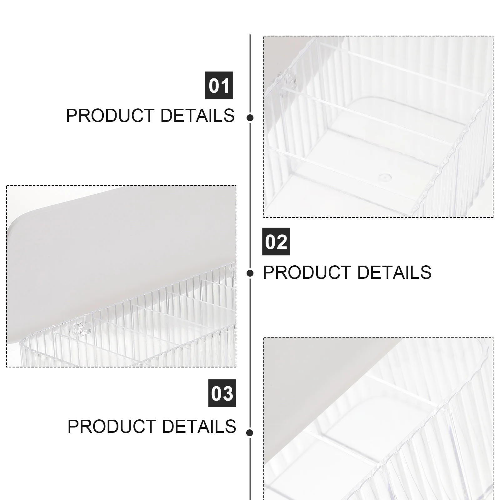 Cable Organizer Box Multi- Cable Storage Container Transparent Dustproof Waterproof Easy Clean for Home Office Use