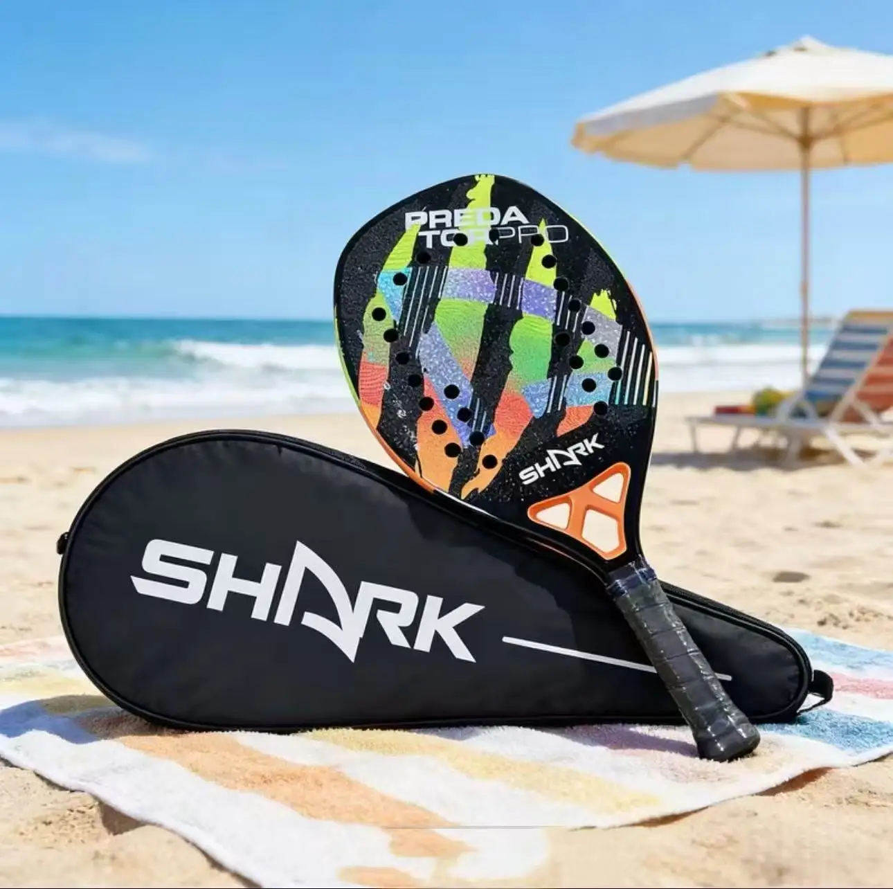 best-shark-kona-heroes-bola-de-beach-tennis-carbon-fiber-paddle-eva-soft-3k-12-memory-foam-core-carbon-frame-beach-tennis-racket