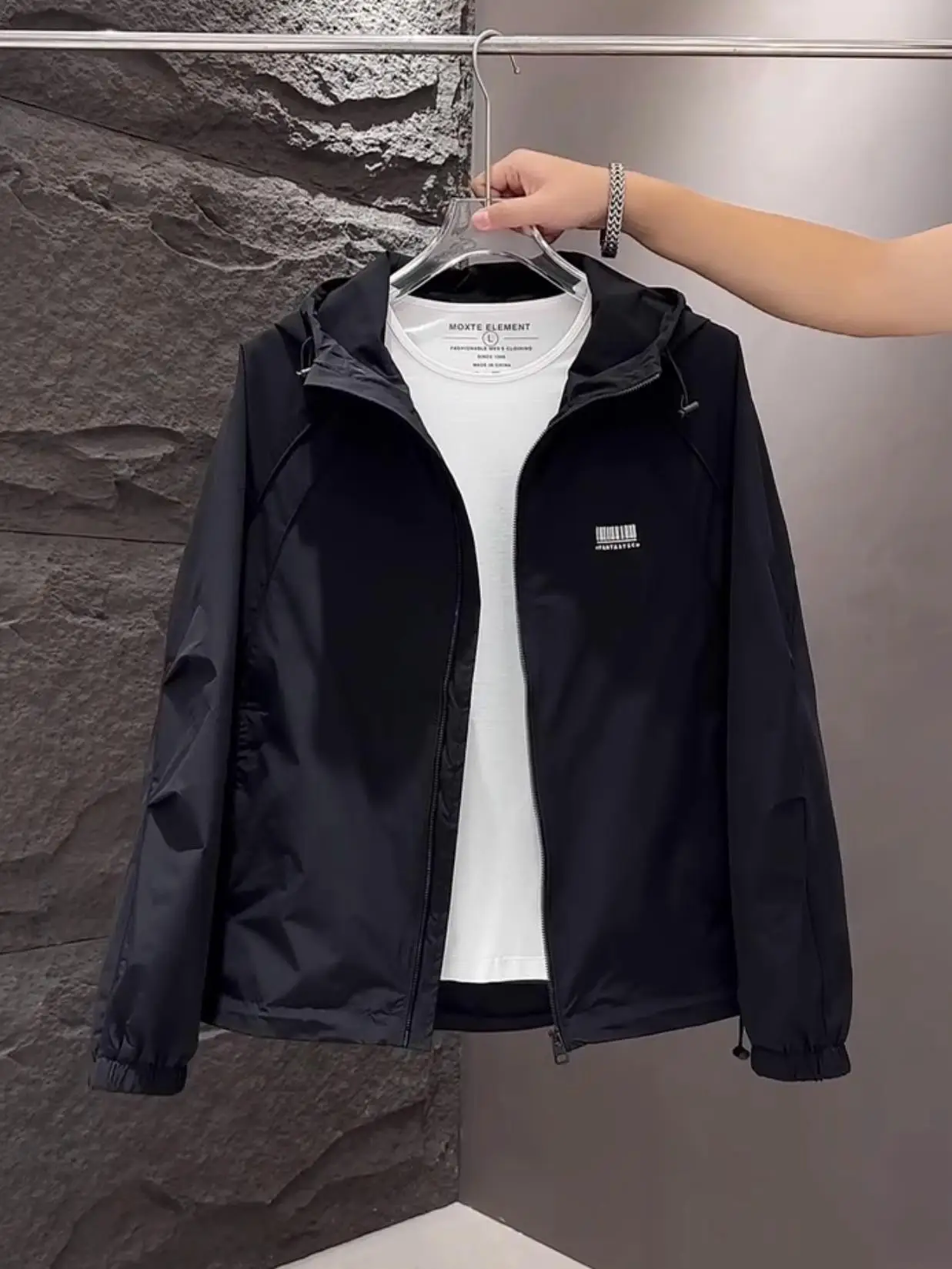 

Мужская свободная рабочая одежда Fadable Jaet с капюшоном, длинная застежка-молния из полиэфирного волокна, молодежная всесезонная одежда...