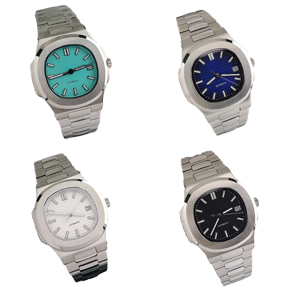 

40mm Customizable Nautilus Men's Watch Stainless Steel Mechanical Watch Installation NH35 Movement Watch