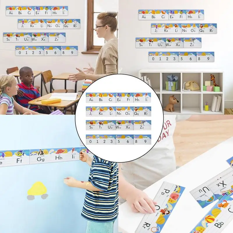 Classroom Bulletin Board Cartas, Decorações de Parede, Nursery Decor, Letras, 0-10 Número & A a Z