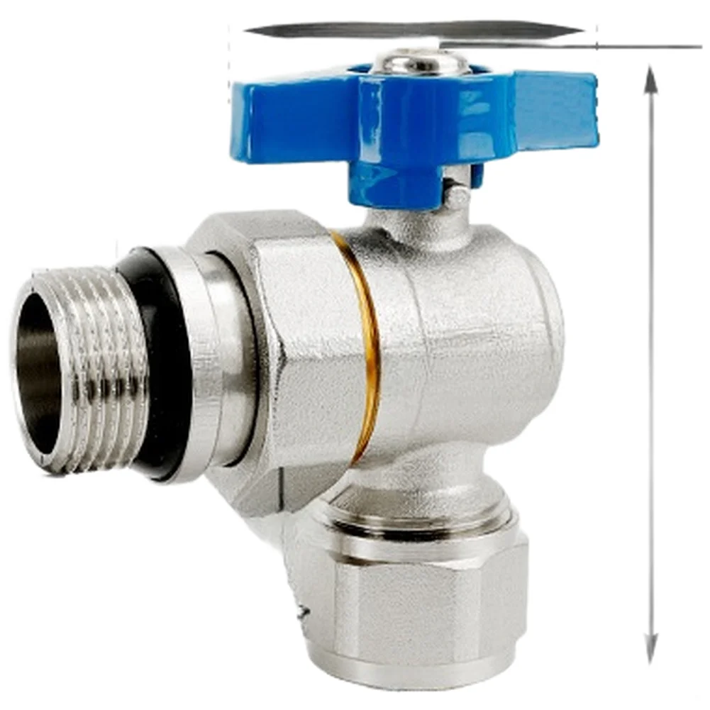 For Home Water Supply Brass Angle Valve Connection Union Fitting Solid Brass Construction H58 Thickened Material
