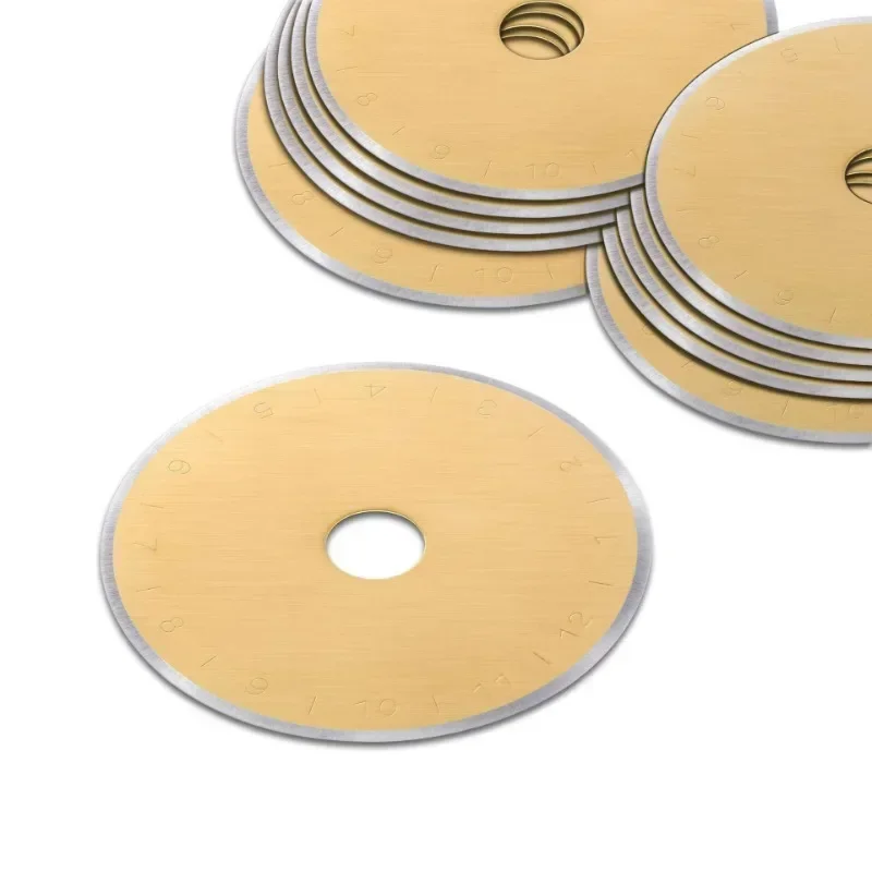 1/5/10pcs Titanium Rotary Cutter Blades 28/45/60mm Rotary Cutting With Case Leather Fabric Quilting DIY Patchwork Sewing Tool