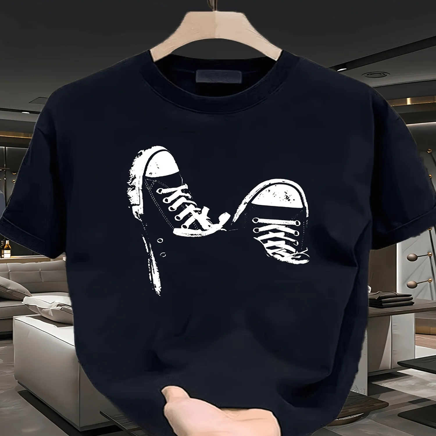 Men's Casual Daily Breathable T-Shirt Halloween Day of Dead Theme Fun Print T-Shirt Casual Crew Neck Top Men's T-Shirt Comfortable Skin-Friendly Material Suitable All Seasons Cotton Tee, Gift For Him