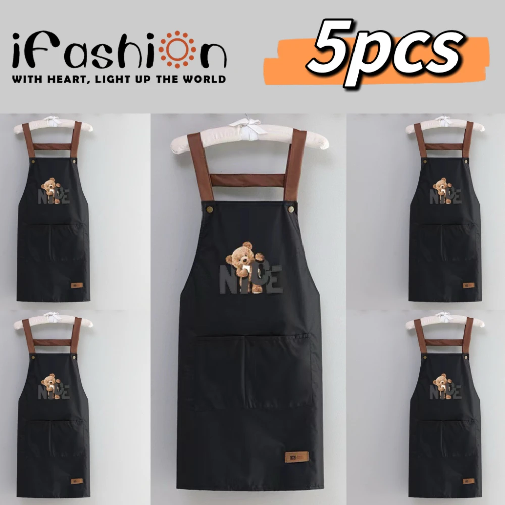 

Personalized Kitchen Apron Woman Men Chef Work Apron for Grill Restaurant Bar Cafes Beauty Nails Studios waterproof adult Apron