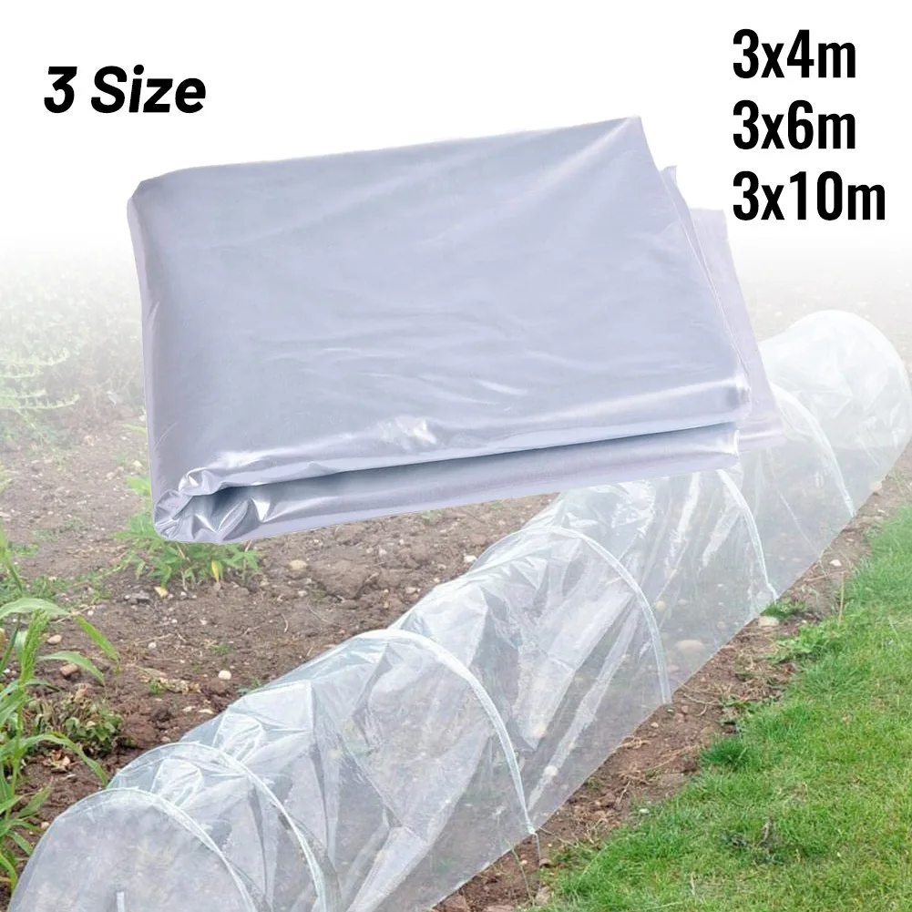 1*Greenhouse Film Clear Polythene Plastic Sheeting Garden Diy Material Cover For Greenhouse Roof 3*4m/3*6m/3*10m For Gardeners