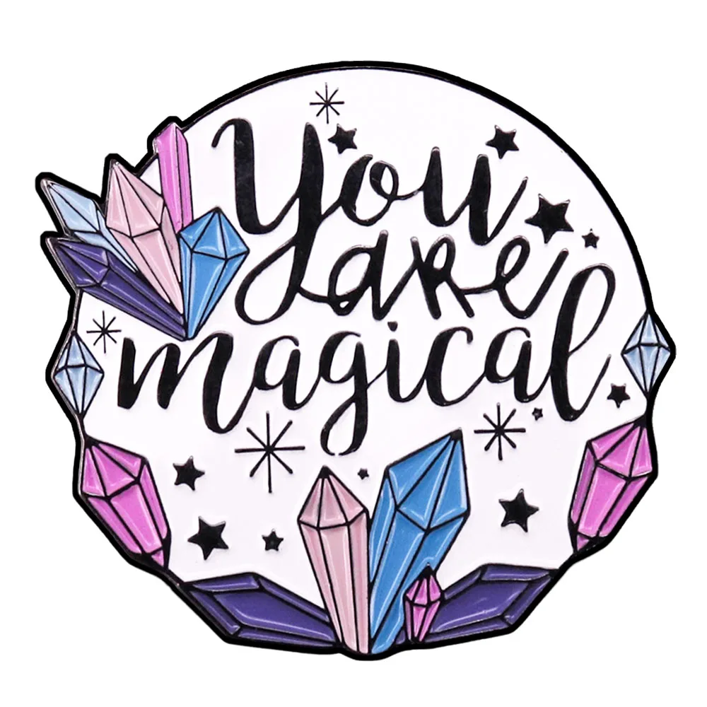 

You Are Magical Crystal Witchy Spooky Mom Jewelry Halloween Alloy Enamel Pin Clothes Bag Accessories