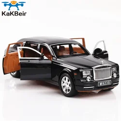 1:24 Rolls Royce Phantom modelli di auto modello in metallo suono e luce tirare indietro SUV per bambini 7 porte possono essere aperte auto in miniatura