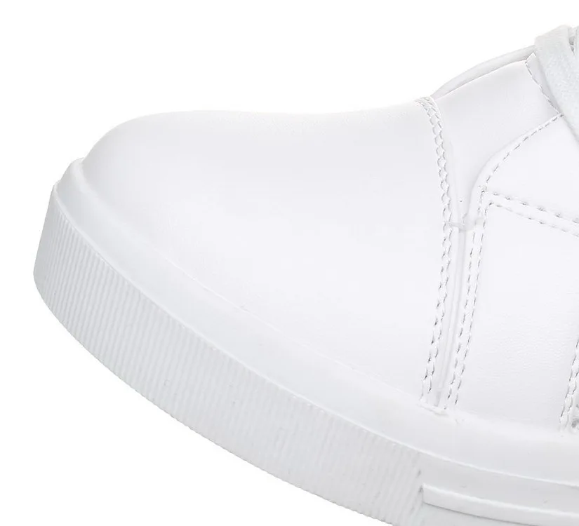 Women Wedge Sneakers White Thick Sole Lady Hollow Breathable Casual Shoes Ladies Height Increasing Sports Shoes Female Footwear