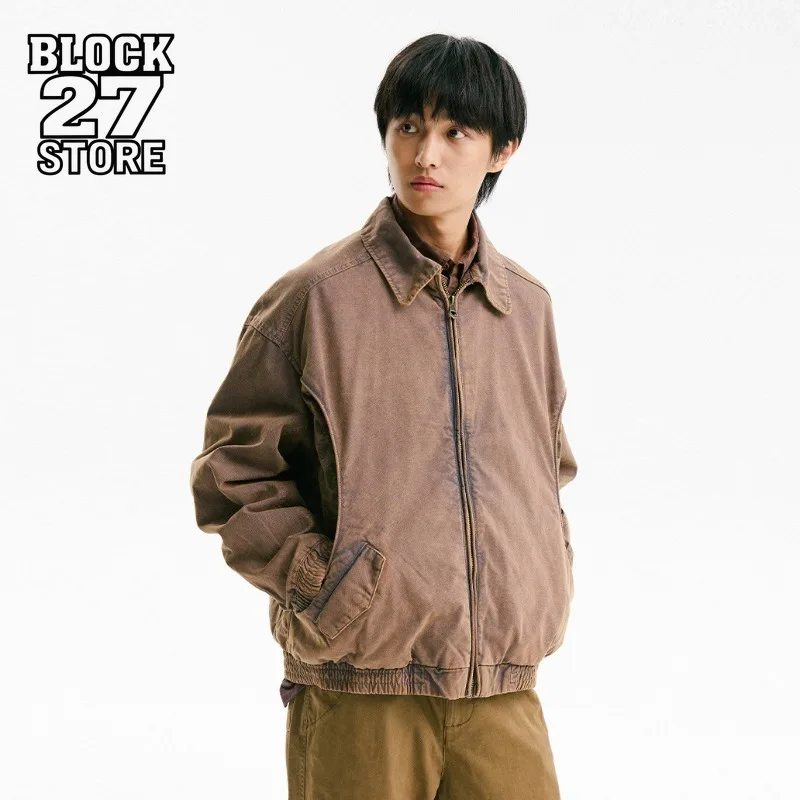 

Harajuku панк леопардовая камуфляжная лоскутная куртка мужская уличная одежда в стиле ретро с отложным воротником рабочая одежда пальто повседневная мода осенний стиль новый