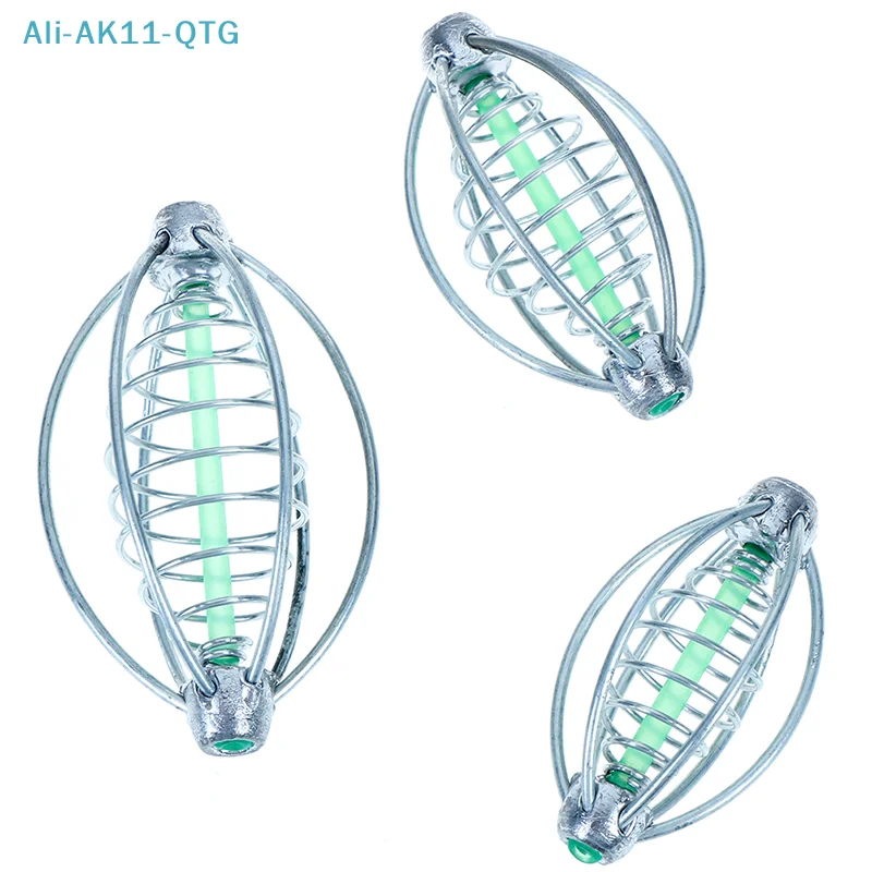 

New 10 Pcs/Set Fishing Bait Spring Lure Inline Hanging Tackle Metal Feeder Fishing Tools Fishing Accessories S/M/L