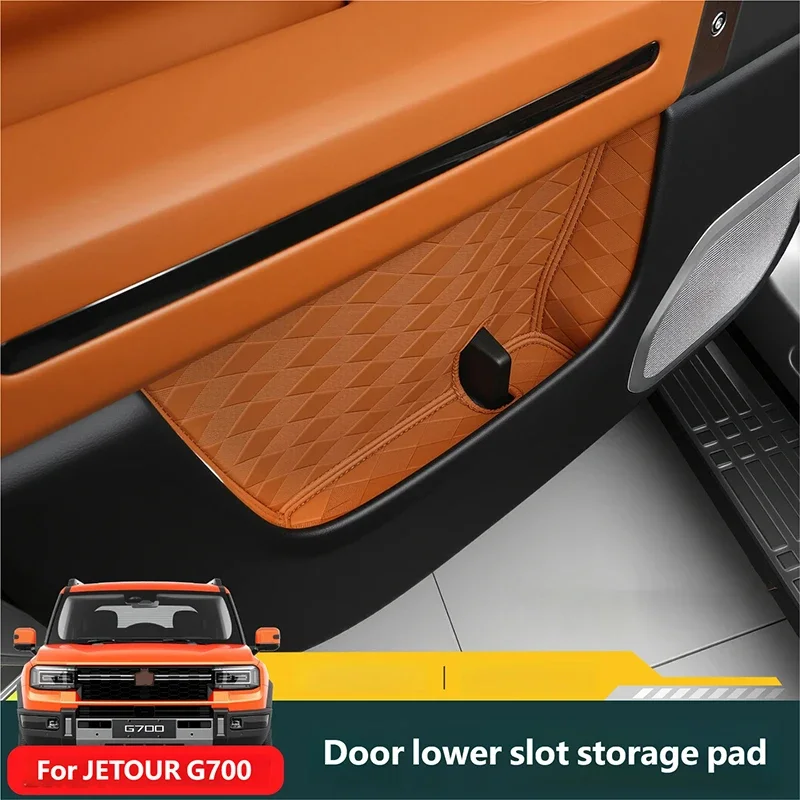 New High Quality For Jetour G700 2025+ Front Rear Door Storage Mats 4 Doors Leather Mats Waterproof Interior Upgrade Car Accesso