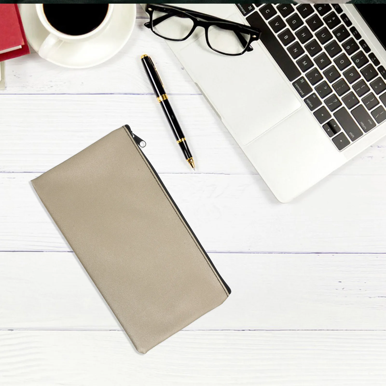 

4 шт. сумок для денег из полиуретана на молнии для хранения наличных, чеков и квитанций, текстурированные, легкие, для путешествий и покупок