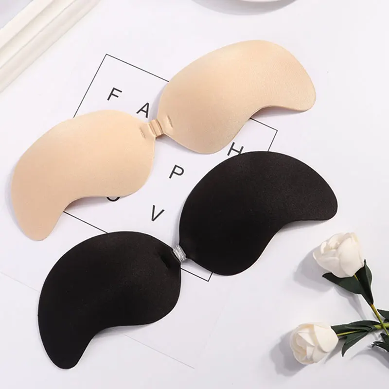 Mango Silicone Auto-adesivo Push Up Bra, Peito Adesivos, Almofada de Sutiã Invisível, Pétalas de Peito Sexy Strapless