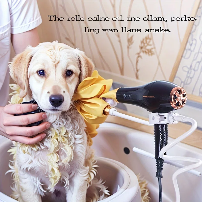 

Hair Dryer Holder Desk Lazy Cradle Stand Handsfree Hairdryer Organizer Stand with 360° Rotating Desk Clip For Pets Dogs Cats