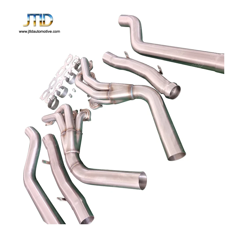 JTLD brushed performance manifold exhaust header for Mercedes BENZ C63 AMG W204