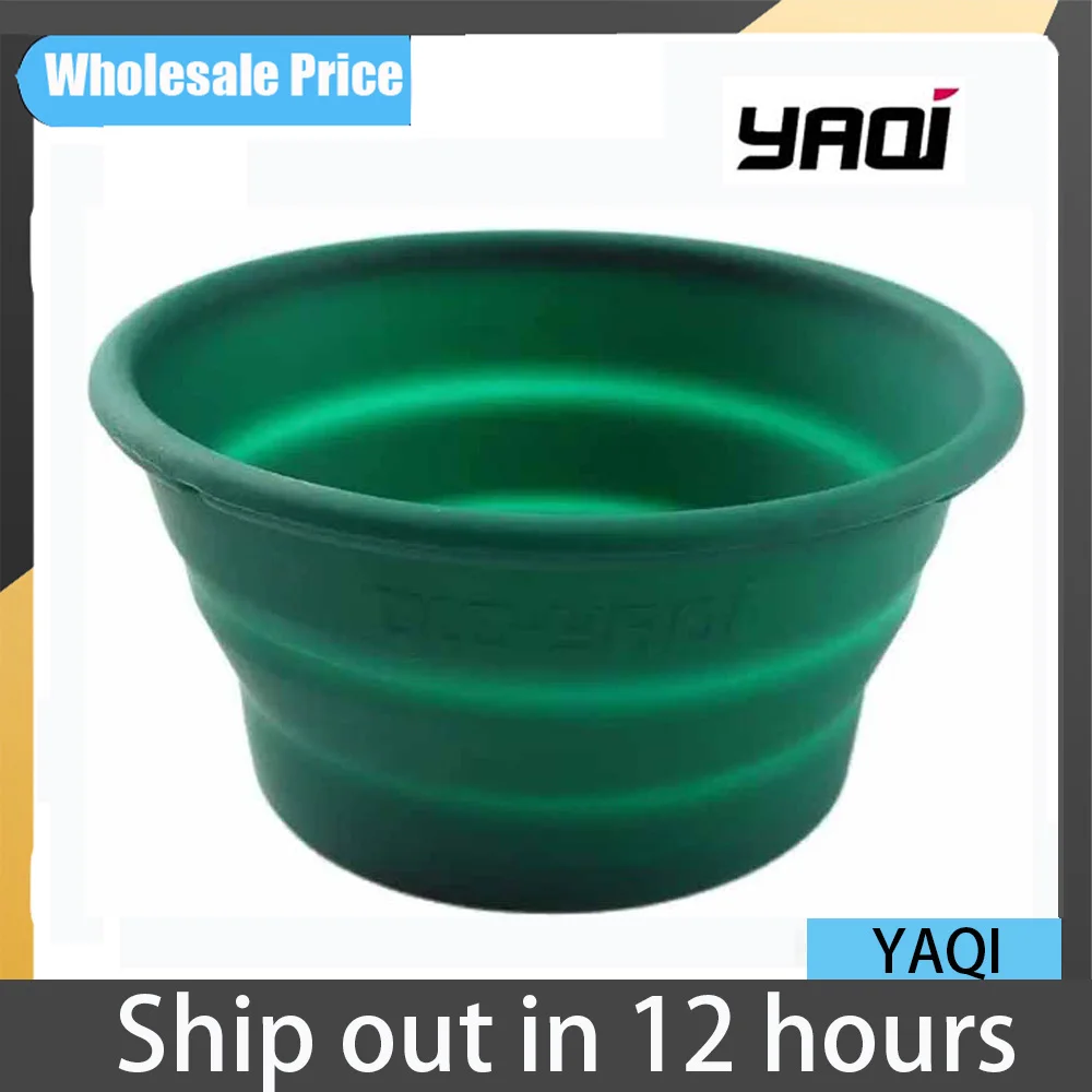 Yaqi Green Color Collapsible Silicone Shaving Bowl For Travel