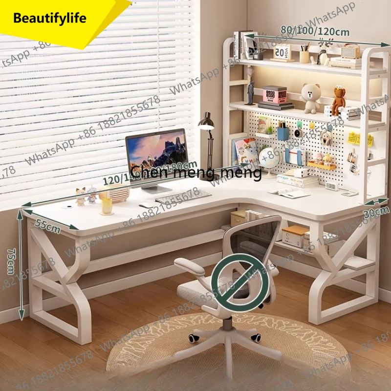 a38 Corner Unique Office Desk White Gaming Design Nightstand Dining Office Desk Storage Modern Mesa Ordenador Home Accessories