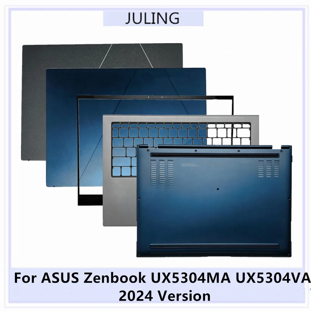 For ASUS Zenbook UX5304MA UX5304VA OLED Version 2024 Laptop LCD Top Case Back Cover/Front Bezel/Palmrest Upper Case/Bottom Case