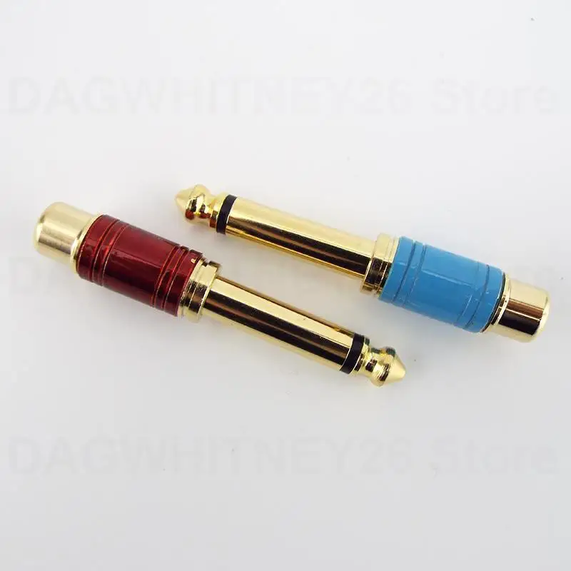 Gold Plated 6.5mm Jack Male Mono Plug to RCA Female Converter Audio Adapter Connector 6.35mm Socket 1/4