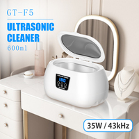35W Digital Ultrasonic Cleaner 600ml Sonicator Bath Vibration Ultrasonic Jewelry Ring Parts Glasses Watch Cleaning Machine
