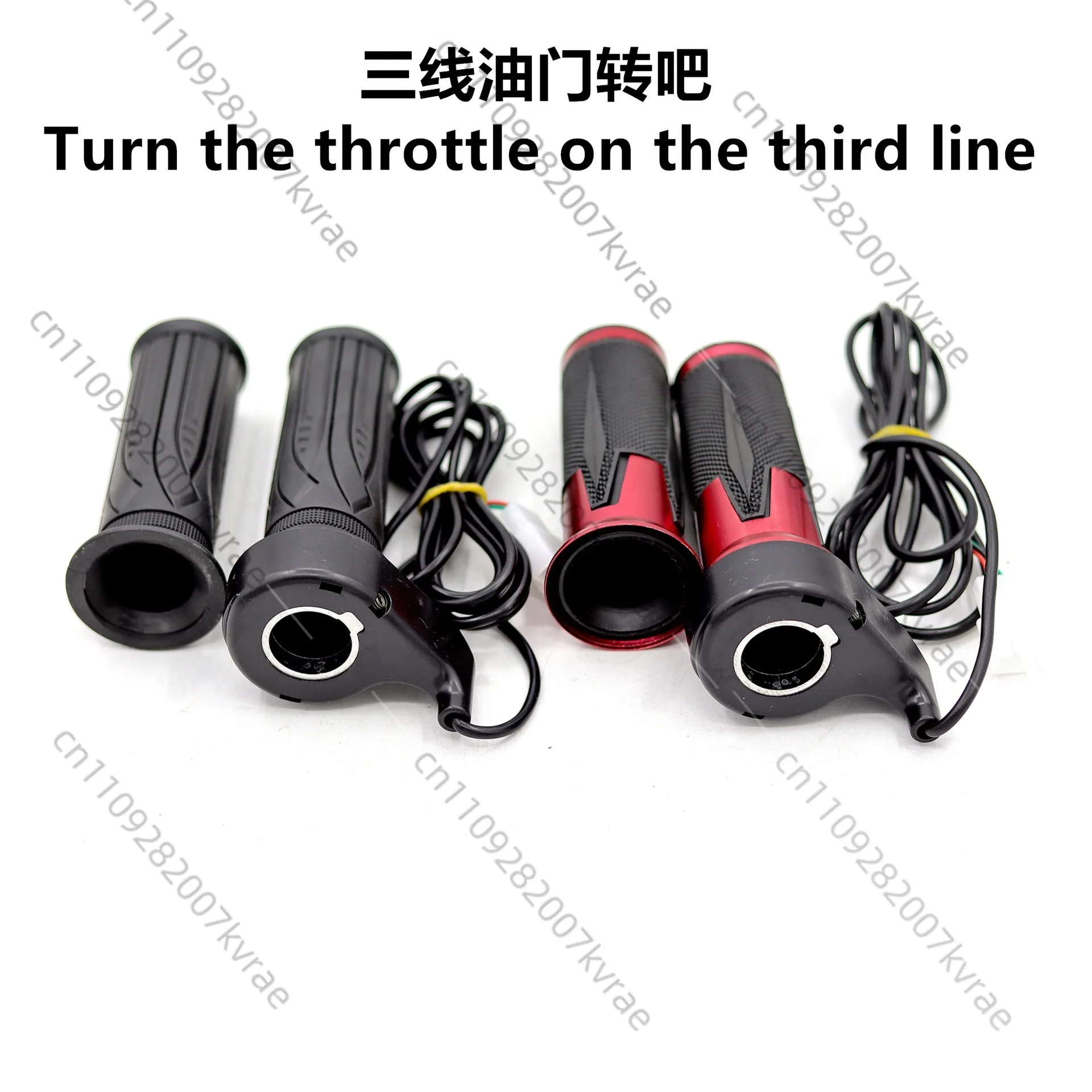 24V 36V 48V 3 Wire Throttle Grip Hall Speed Control Handle for E-bike Scooter ATV